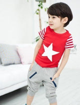 Children baby boys clothes set cotton leisure suit baby & kids' girls clothing set 2-7years kids summer shirt sets top+pant