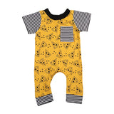 Short Sleeve Baby Boy Girls Cotton Romper Jumpsuit Pizza Printing Lovely Children Summer Outwear Clothes Cotton Outfits