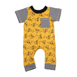 Short Sleeve Baby Boy Girls Cotton Romper Jumpsuit Pizza Printing Lovely Children Summer Outwear Clothes Cotton Outfits
