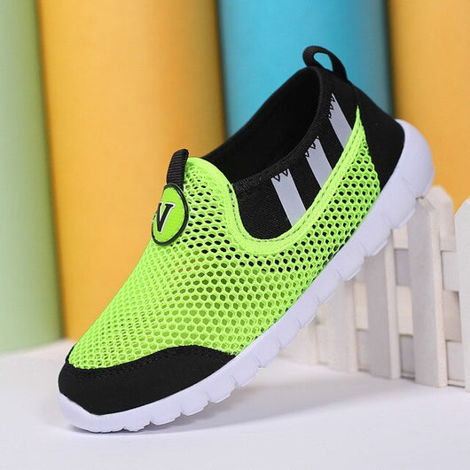 New Models Mesh Air Net Breathable Sports Shoes Mesh Cloth Boots Kids' Sneakers Sneaker Children Boy Girls Shoe