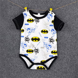 2018 Summer Newborn Baby Girl Clothes Cartoon Baby Boy Rompers Spiderman Batman Unisex Baby Rompers Cartoon Animal Clothing Set