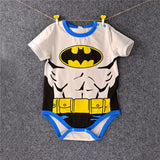 2018 Summer Newborn Baby Girl Clothes Cartoon Baby Boy Rompers Spiderman Batman Unisex Baby Rompers Cartoon Animal Clothing Set