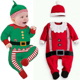 Hot 2017 Unisex Newborn Infant Baby Boys Girl Christmas Xmas Clothes Romper Hat Outfit Costume Toddler Cartoon Kids Clothes Sets