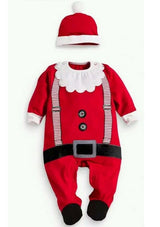 Hot 2017 Unisex Newborn Infant Baby Boys Girl Christmas Xmas Clothes Romper Hat Outfit Costume Toddler Cartoon Kids Clothes Sets