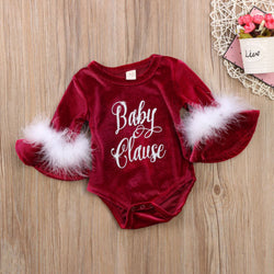 Pudcoco 2017 New Pleuche Christmas Baby Girls Romper long sleeves infant newborn baby jumpsuit princess plush clothes xmas gift