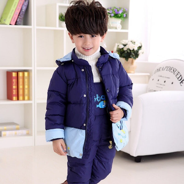 winter baby's clothing baby's down jacket and pants kids' winter set 0-3years old children's clothes baby girls and boys coat