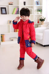 winter baby's clothing baby's down jacket and pants kids' winter set 0-3years old children's clothes baby girls and boys coat
