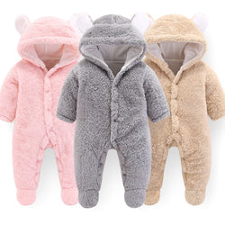 2019 Newborn Baby Winter Hoodie Clothes Polyester Infant Baby Girls Pink Climbing New Spring Outwear Rompers 3m-12m Boy Jumpsuit