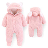 2019 Newborn Baby Winter Hoodie Clothes Polyester Infant Baby Girls Pink Climbing New Spring Outwear Rompers 3m-12m Boy Jumpsuit