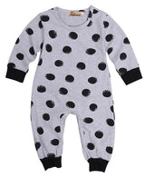 Newborn Baby Girl Rompers Jumpsuit Long Sleeve Polka Dot Lovely Cute Fashion Clothes Outfit 0-24M