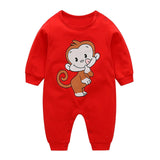 VTOM Baby Infant  Rompers Baby Boys Girls Long-Sleeved Rompers Cartoon Infant Jumpsuit  Baby Toddler Clothes BB8-2