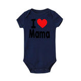 New Infant Baby Boy Clothes Girl Babygrows Playsuit I love mama and I love papa Romper newborn baby clothes baby rompers 0-24M