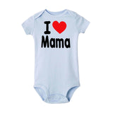 New Infant Baby Boy Clothes Girl Babygrows Playsuit I love mama and I love papa Romper newborn baby clothes baby rompers 0-24M