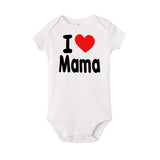 New Infant Baby Boy Clothes Girl Babygrows Playsuit I love mama and I love papa Romper newborn baby clothes baby rompers 0-24M