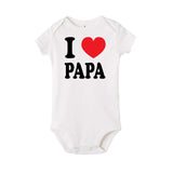 New Infant Baby Boy Clothes Girl Babygrows Playsuit I love mama and I love papa Romper newborn baby clothes baby rompers 0-24M