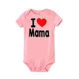 New Infant Baby Boy Clothes Girl Babygrows Playsuit I love mama and I love papa Romper newborn baby clothes baby rompers 0-24M