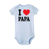 New Infant Baby Boy Clothes Girl Babygrows Playsuit I love mama and I love papa Romper newborn baby clothes baby rompers 0-24M