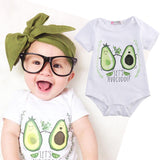 Hot Cute 0-24M Newborn Baby Girls Boys Clothes Body Baby Romper Cotton Cartoon Avocado Jumpsuit Playsuit Summer Casual Outfits