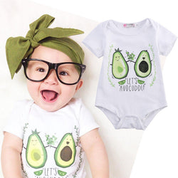 Hot Cute 0-24M Newborn Baby Girls Boys Clothes Body Baby Romper Cotton Cartoon Avocado Jumpsuit Playsuit Summer Casual Outfits