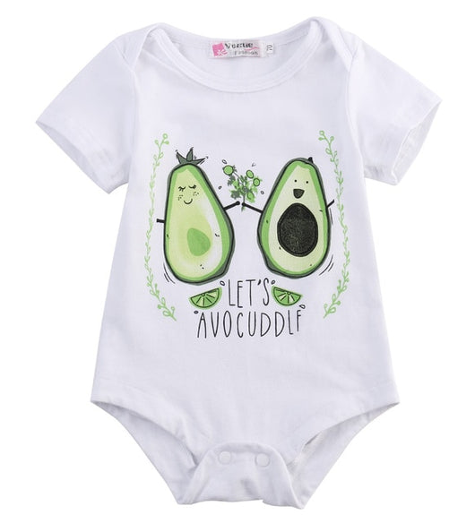 Hot Cute 0-24M Newborn Baby Girls Boys Clothes Body Baby Romper Cotton Cartoon Avocado Jumpsuit Playsuit Summer Casual Outfits