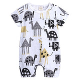 Summer New style baby rompers Short sleeve Newborn Infant Baby Boy Girl clothes Cute Cartoon Printed Jumpsuit Climbing Clothes