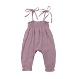2019 Summer Kids Toddler Baby Girls Sleeveless Bandage Rompers Jumpsuit Overalls Infant Girls Cotton Playsuit Clothes Outfits