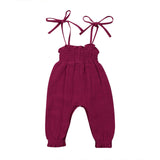 2019 Summer Kids Toddler Baby Girls Sleeveless Bandage Rompers Jumpsuit Overalls Infant Girls Cotton Playsuit Clothes Outfits
