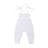 2019 Summer Kids Toddler Baby Girls Sleeveless Bandage Rompers Jumpsuit Overalls Infant Girls Cotton Playsuit Clothes Outfits