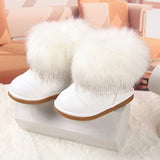 New winter girl's boots slipproof waterproof shoes snow short boots baby girls' winter shoes children's boots kids' shoes 16938